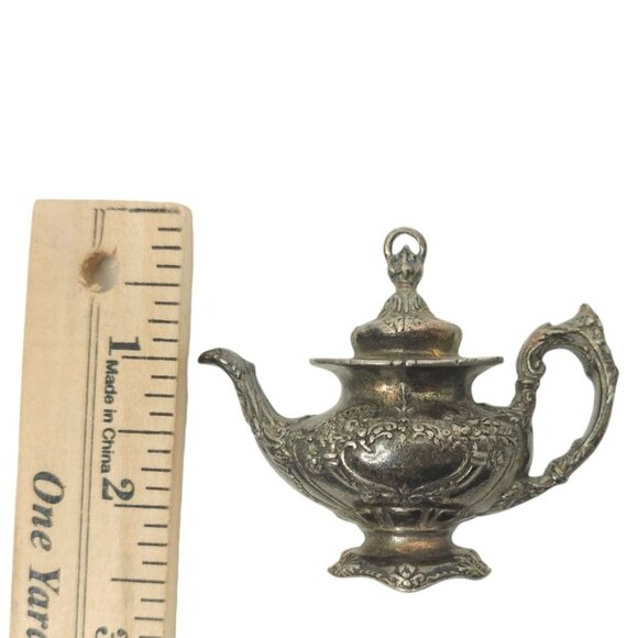 Reed & Barton Christmas Francis Teapot Ornament 1020 Cast Metal Pewter - Picture 11 of 12